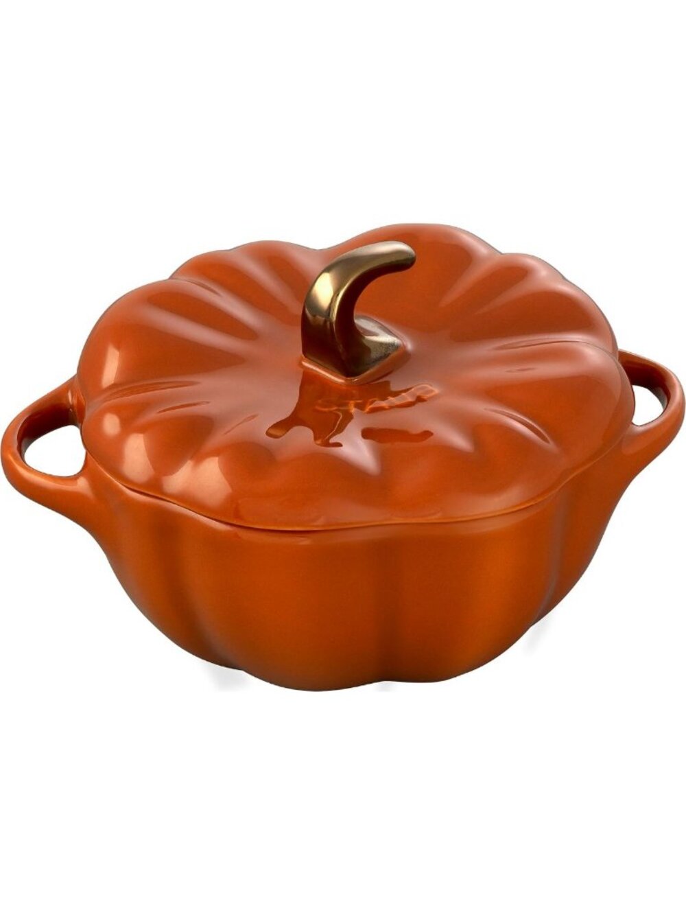 Petite Pumpkin Ceramic Baking Dish, 0.75-qt, Oven Safe to 572°F, Burnt Orange